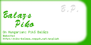 balazs piko business card
