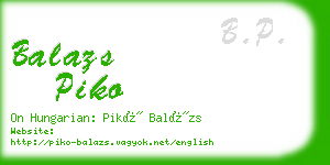 balazs piko business card